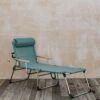 Aluminium Amigo Lounger In Sage Green