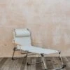 Amigo Sun Lounger In White And Beige