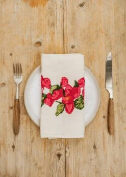 Napkin In Bougainvillea, 45x45cm