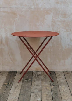 Bistro Folding Table In Red Ochre
