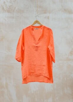 Grandad Shirt In Coral