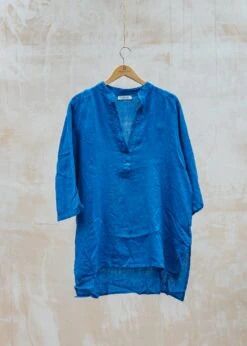 Grandad Shirt In Royal Blue