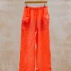 Long Trousers In Coral