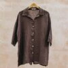 Oversized Shirt In Chocolate Brown