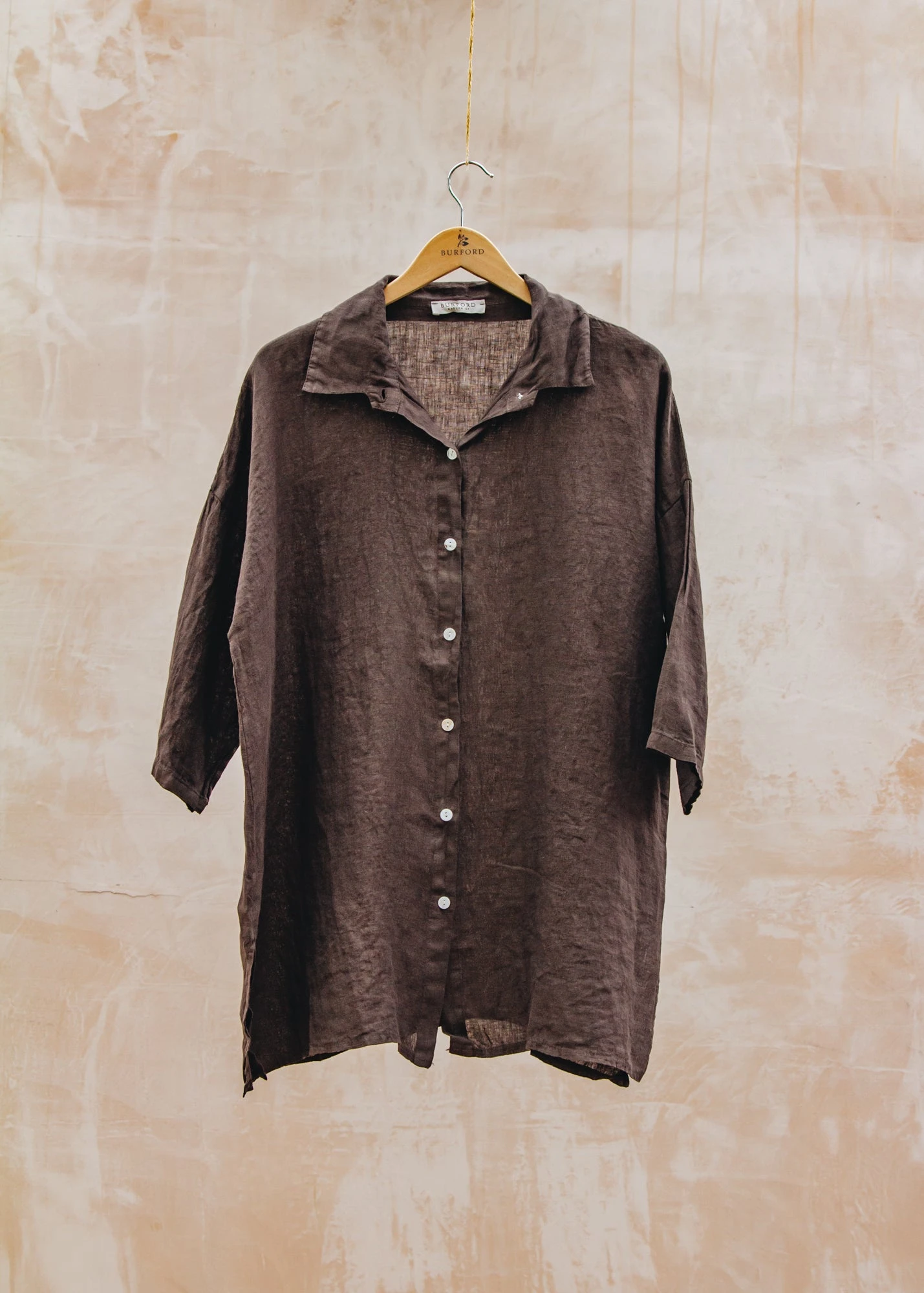 Oversized Shirt In Chocolate Brown