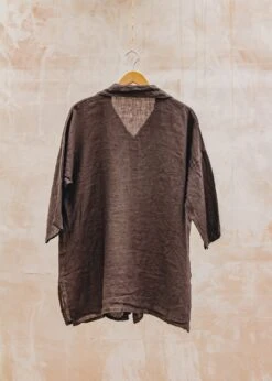 Oversized Shirt In Chocolate Brown -Burford Garden Sale Burford Garden Co. Oversized Shirt in Chocolate Brown IMG 0980
