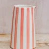 Candy Stripe Pitcher In Rose