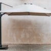 Glow Challenger Square Free Arm Parasol In Taupe (3mx3m)