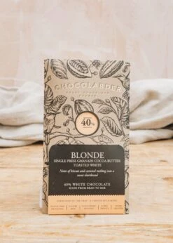 Blonde Toasted White Ghanain Cocoa Butter Chocolate Bar