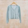 Cropped Pocket Cardigan In Moonlight