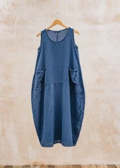 Crosshatch Dress With Pockets In Admirality