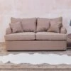 Daisy Three Seater Sofa Bed In Truffle Linen