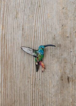Emerald Chin Hummingbird Brooch