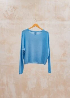 Full Sleeve Agatha Crew Neck Jumper In Dusty Blue -Burford Garden Sale Full Sleeve Agatha Crew Neck Jumper in Dusty Blue DSCF3561