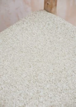 Sally Teak Bar Chair In Natural Grey With Bouclé Cushion -Burford Garden Sale Gommaire Sally Teak Bar Chair with Boucle Cushion DSCF5301