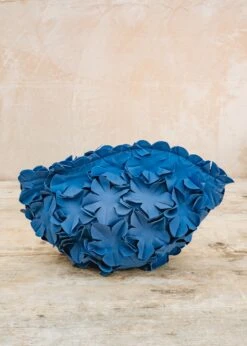 Bag In Dark Blue Flowers