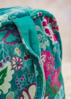 Velvet Weekend Bag In Cosmos Teal -Burford Garden Sale Les Touristes Velvet Weekend Bag in Cosmos Teal 488A4431