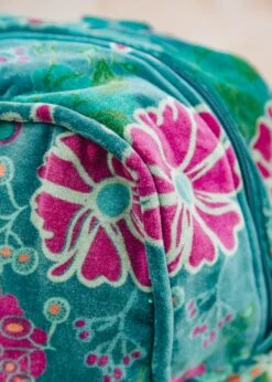 Velvet Weekend Bag In Cosmos Teal -Burford Garden Sale Les Touristes Velvet Weekend Bag in Cosmos Teal 488A4432