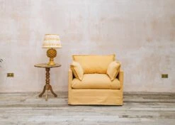 Lily Sofas In Mustard Linen