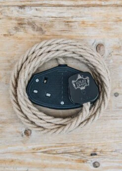 Jute 3m Extension Lead With Black Two Gang Socket