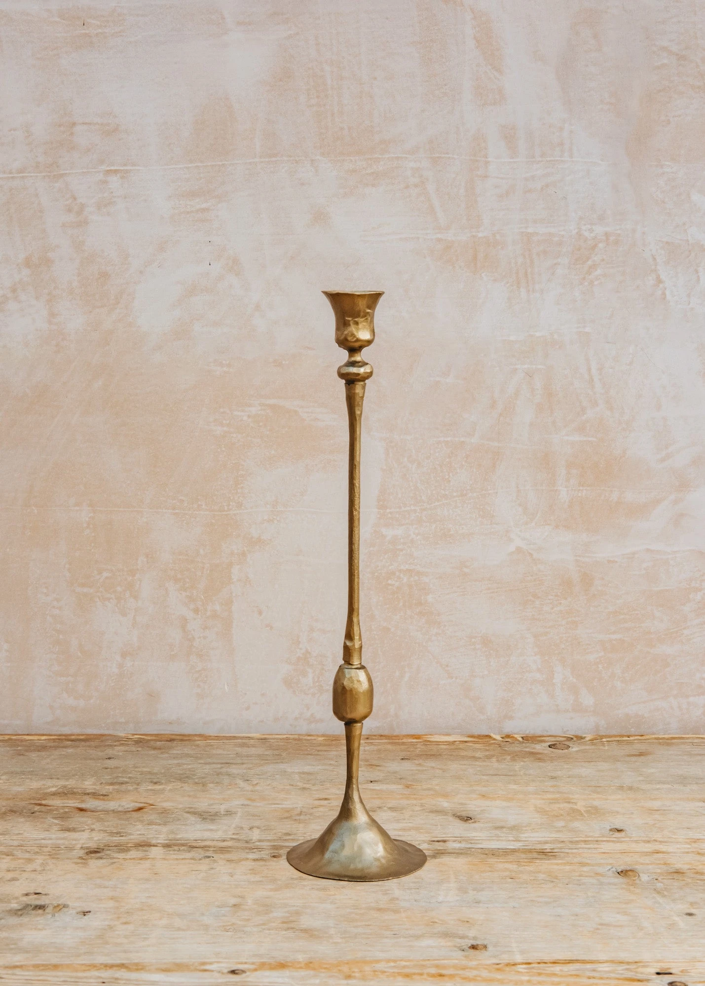 Medium Chaipat Candlestick In Antique Brass 1 Medium Chaipat Candlestick In Antique Brass