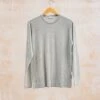 JOHN SMEDLEY Weatherby Long Sleeved Crew Neck Jumper In Silver