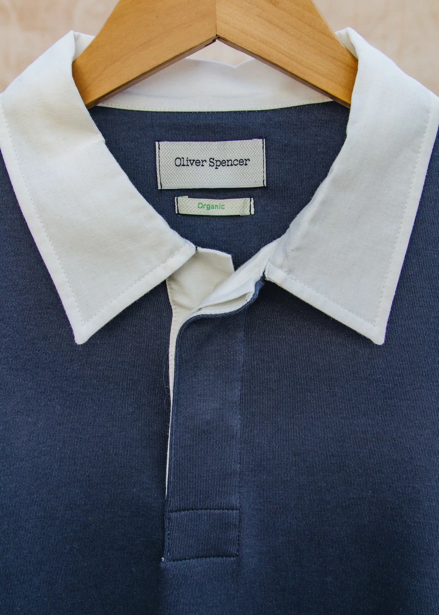 Long Sleeved Heavy Rugby Top In Navy 3 Long Sleeved Heavy Rugby Top In Navy - Image 3