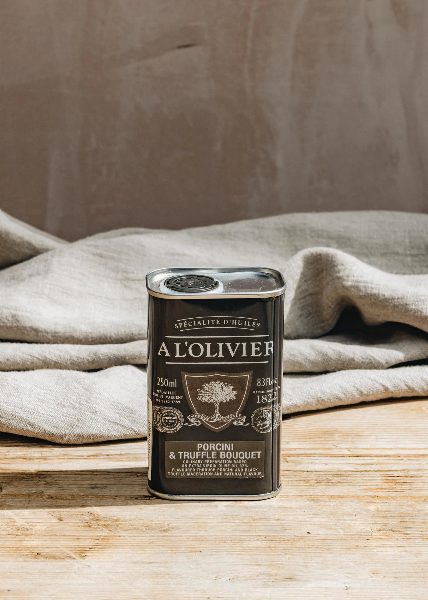 Porcini Mushroom And Truffle Infused Oil In Tin 1 Porcini Mushroom And Truffle Infused Oil In Tin