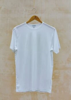 Sunspel Crew Neck T-Shirt In White