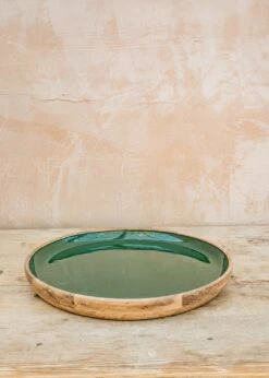 Mango Dish In Green, 45cm